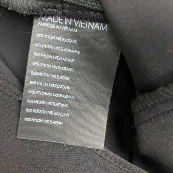 CLUB MONACO Stretch Pull on Hips and Hem Zip Black Trousers Size 2 - Picture 6 of 8